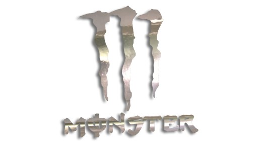 MONSTER chrómová vysekávaná nálepka