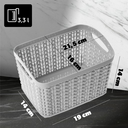 KOŠÍK KONTAJNER PLASTOVÝ KOŠÍK 3,3L FARBY