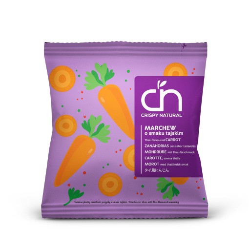 Mrkvové lupienky s thajskou príchuťou 18 g CRISPY NATURAL