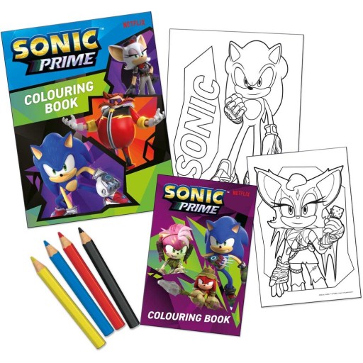 omaľovánka 2 ks kreatívna sada s pastelkami SONIC ježko