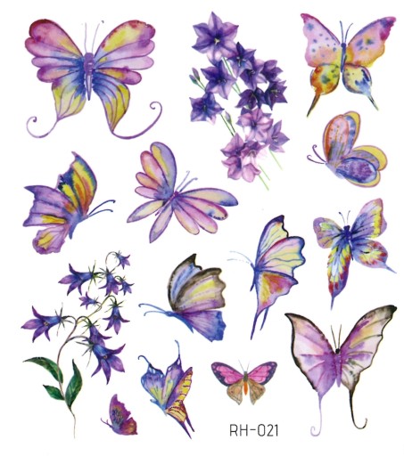 Odnímateľné tetovanie pre deti BUTTERFLIES RH021