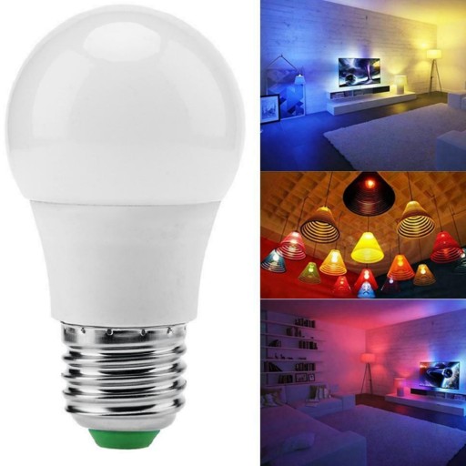 ENERGETICKY ÚSPORA FAREBNÁ LED ŽIAROVKA S DIAĽKOVÝM OVLÁDANÍM 10W SO ZÁVITOM E27