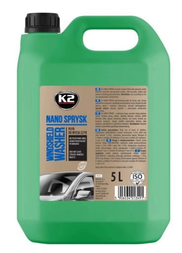 K2 NANO SPRAY Letná kvapalina do ostrekovačov čelného skla 5l