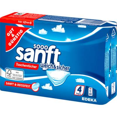 G&G Sooo Sanft Taschentucher 4 Lag Wipes 6 bal