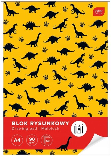 A4 blok biely výkres XL 50 listov 90g mix chlapec