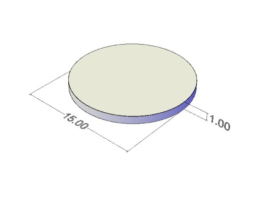 Neodymový magnet MW 15x1 N38 s lepidlom 3M 1 ks.