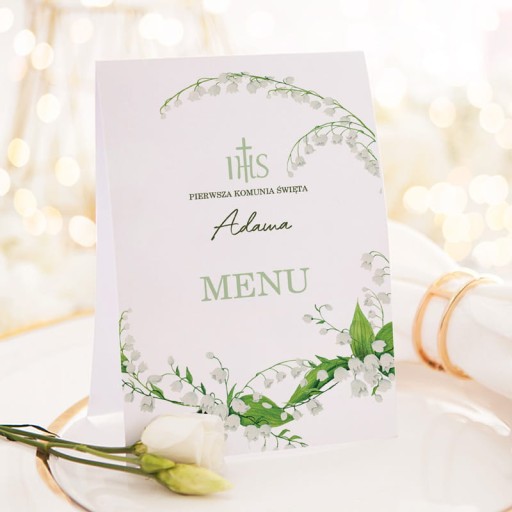 MENU Sväté prijímanie personalizovaná májová Konvalinka