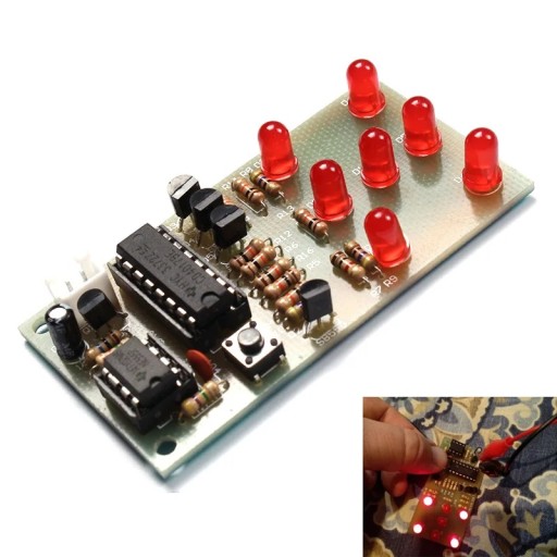 Elektronická hracia kocka na učenie sa spájkovania DIY KIT
