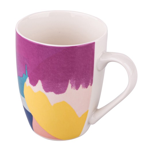 DARČEKOVÝ HRNČEK 300ml, vyrobený z porcelánu, Abstraktný vzor