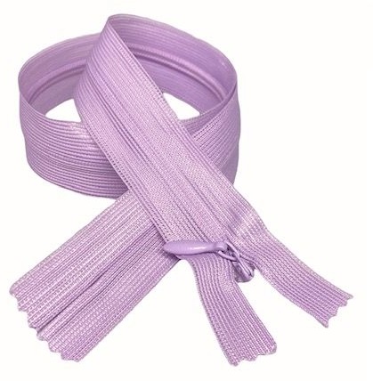 Pevný vnútorný zips levanduľa 22 cm