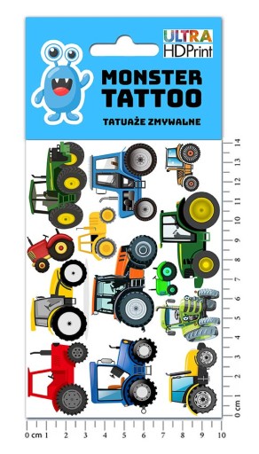 UMÝVAJÚCE DOČASNÉ TETOVANIE PRE DETSKÉ DETSKÉ TRAKTORY ORIGINÁLNE DIZAJNY