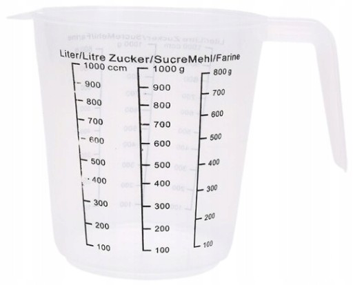 KUCHYNSKÝ ODMERNÝ hrnček S ODBORNÝM džbánom 2,5L
