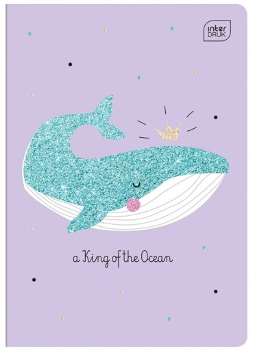 INTERPRINT NOTEBOOK A5-16 KONTROLOVANÝ - Glitter Girl - WHALE