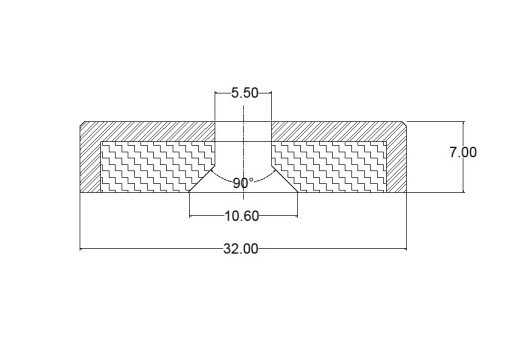 Magnetický držiak 32x7 s otvorom na skrutku