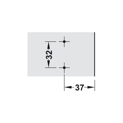 Vedenie METALLA HAFELE 0mm excentr