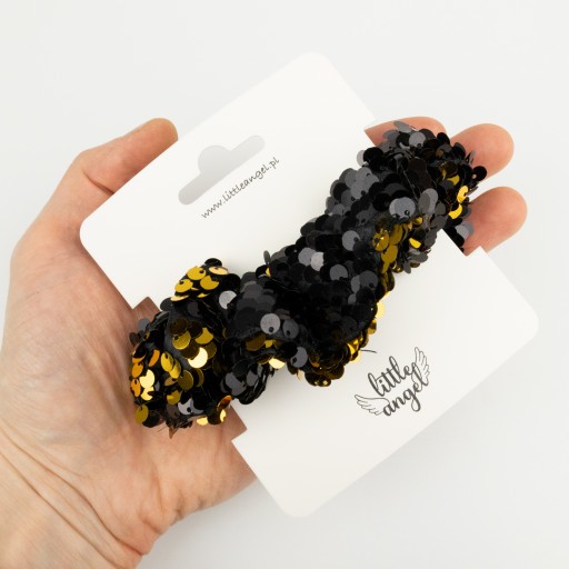 Gumička do vlasov čierna s flitrami Flitre Scrunchie