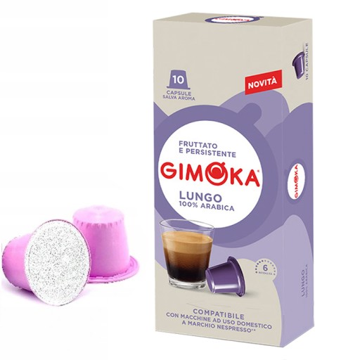 Kapsule Gimoka LUNGO na kávu Nespresso 10 ks.