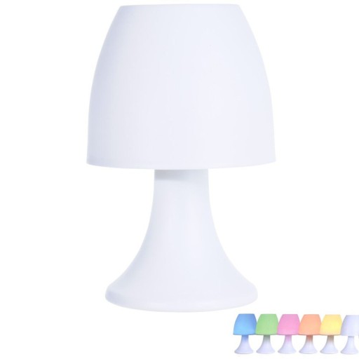 LED nočná stolná lampa na stôl, komodu, skrinku, viacfarebná, na batérie