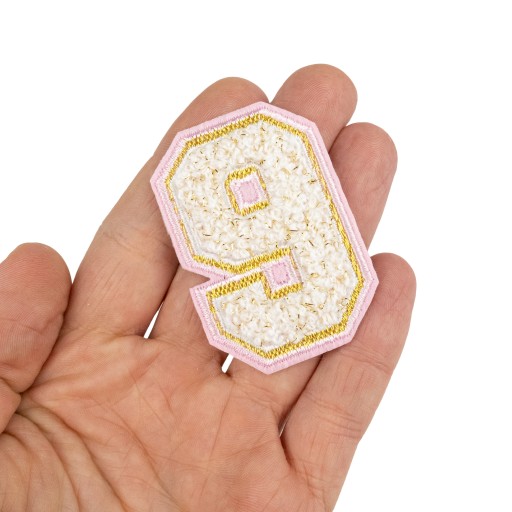 PATCH vyšívané číslo 9 deväť čísel