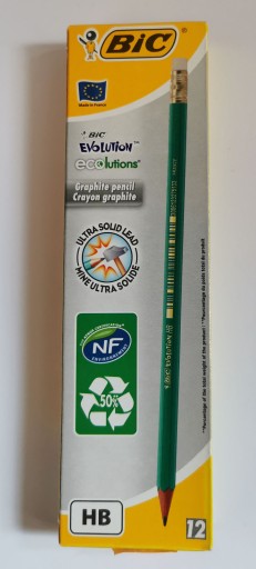 BIC Evolution 12-dielne ecolutions HB ceruzky s gumou