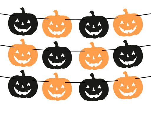 Girlandové tekvice halloweenska dekorácia 500cm 12ks