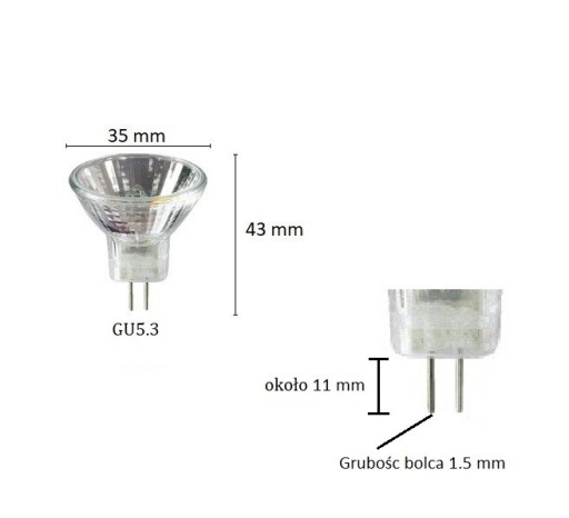 Žiarovka Halogénový halogénový reflektor MR11 GU5.3 230V 206lm 20W 35mm