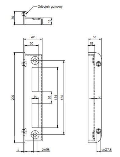 Nárazník ťažného zariadenia pre Gate Limiter Anthracite 7016