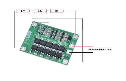 BMS Balancer Li-Ion 3,6V 3S 40A