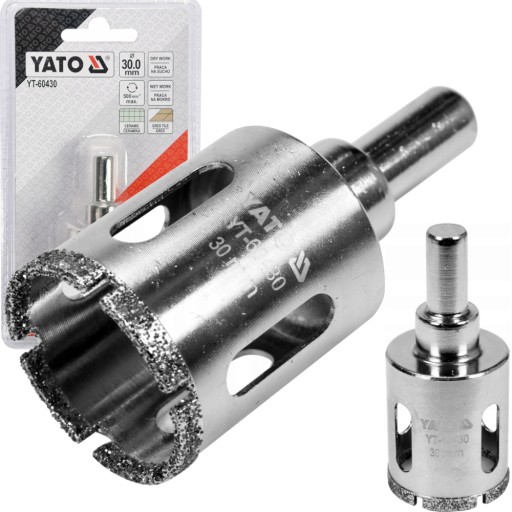 DIAMANTOVÁ VŔTAČKA YATO PRE KAMENNÉ SKLO OTVOROVACIE PILY 30 mm