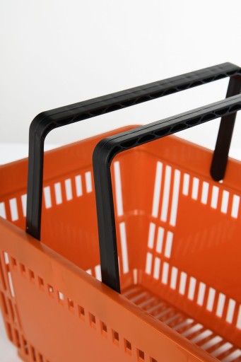 Košík Nákupný košík, oranžový plastový nákupný košík