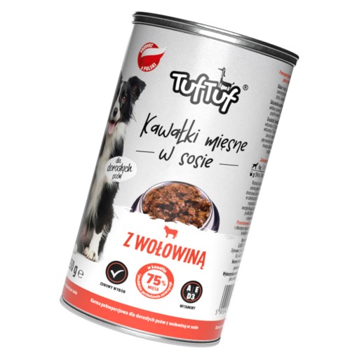 TUF-TUF kúsky hovädzieho mäsa pre psov 415G