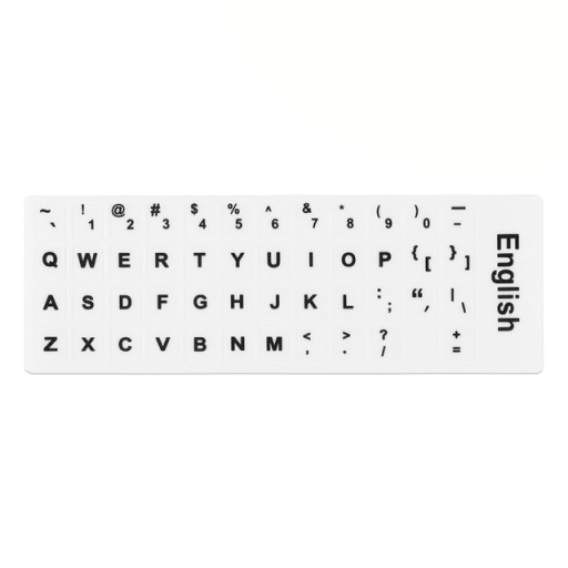 NÁLEPKY NA KLÁVESNICE NA LAPTOP PC QWERTY US EU PL