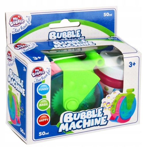 Stroj na mydlové bubliny, automatické bublinky + tekutina