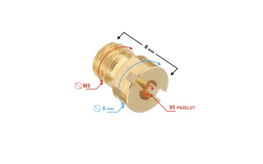 Trysky karburátora M5 95 Mikuni Dellorto Keihin
