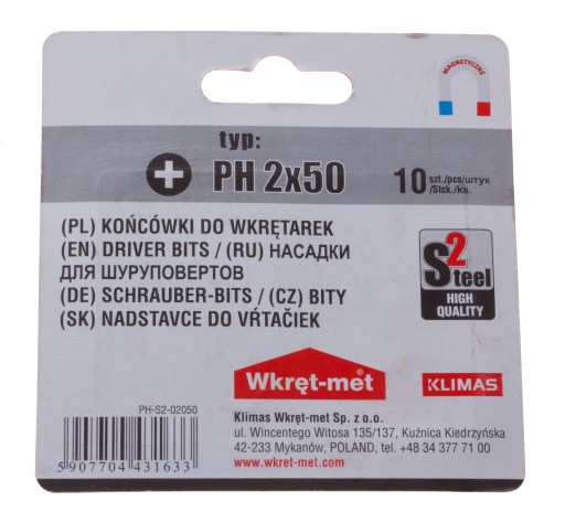 PROFESIONÁLNY BIT Philips PH2x50 SKRUTKA - 1 ks.