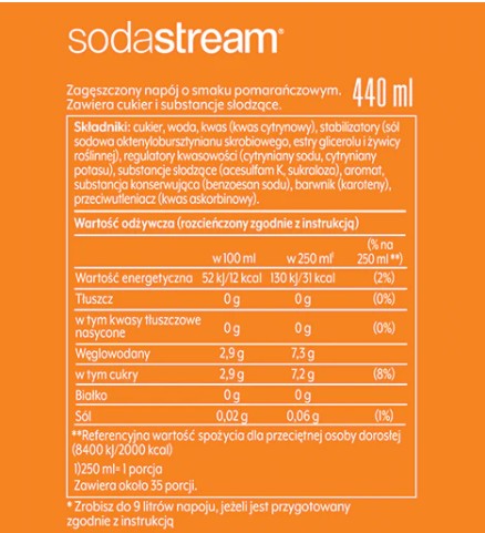 SODASTREAM Mirinda nápojový koncentrát / sirup 440ml