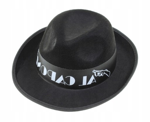 Klobúk FEDORA AL CAPONE so vzorovanou stuhou