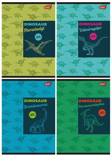 Zápisník A5 16k mriežka Dinosaur Unipap