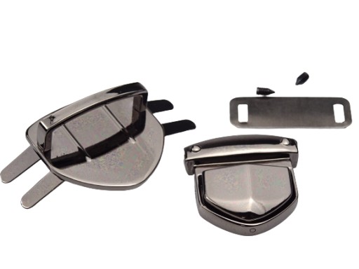 Zámková spona na aktovku 43 x 39 mm čierna
