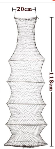 SADZYK RYBÁRSKA SIEŤ 6 KRÚŽKOV V POUZDRI 118cm