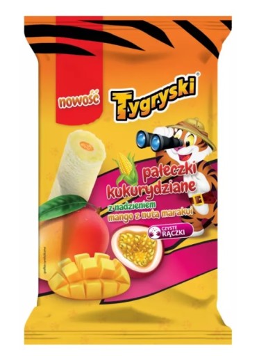 TIGERS KUKURIČNÉ TYČKY MANGO MUČENKA 60g