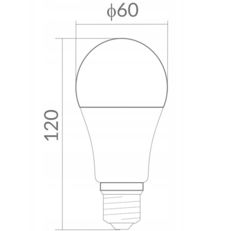 Tradičná LED žiarovka, veľký závit, E27, 12W=100W, studená, 6500K