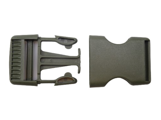 Plastová zaskakovacia spona 30 mm 1 ks oliva