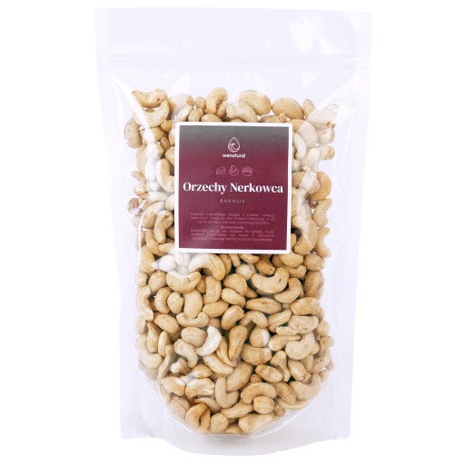Kešu orechy 500g Wenatural, lúpané, nesolené, veľké palacinkové chuťovky