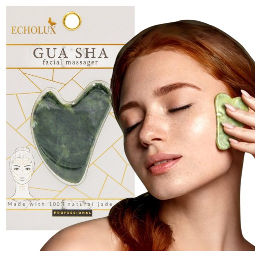 Gua Sha kameň na masáž tváre zelený jadeit kobido kameň SEOL masér