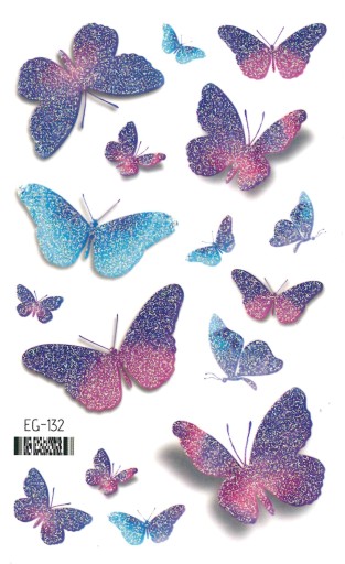 Umývateľné tetovanie pre deti GLITTER BUTTERFLIES EG132