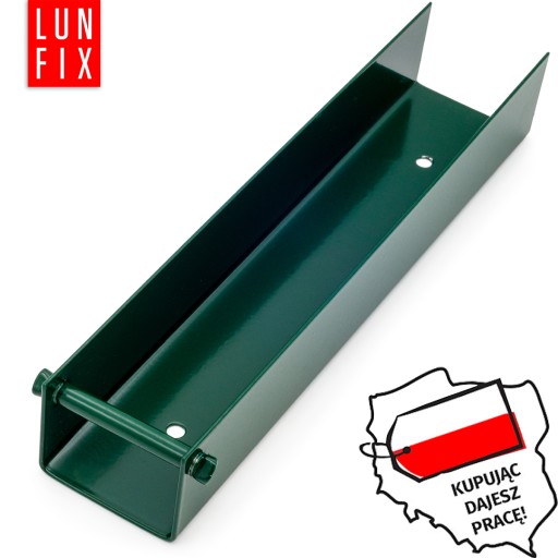 Hliníkový žľab na zakladanie 55x250, montáž, ZELENÁ rukoväť, 1 ks.