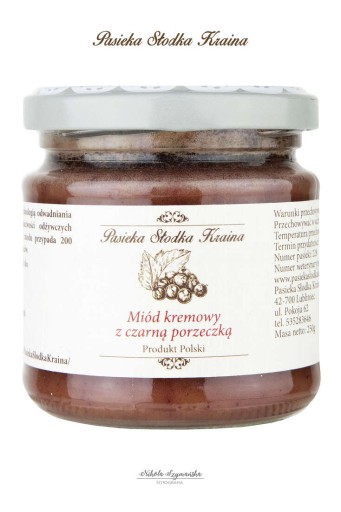 Medová smotana s čiernymi ríbezľami 250g