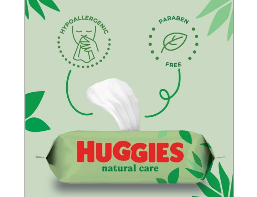 Huggies Natural Care vlhčené obrúsky 56 ks