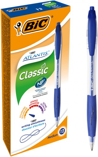 BIC ATLANTIS guľôčkové pero, automatické, modré, 1 ks
